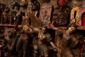 Traditional,Wooden,Figures,Used,In,Processions,Of,Antigua,Guatemala