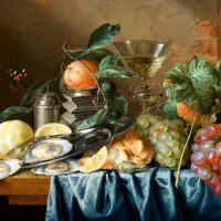 Grapes,And,Antique,Vase,.,Still,Life,.,In,The